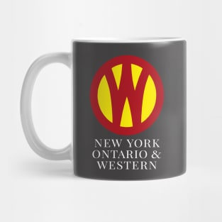 New York Ontario & Western Railway Logo & Text, for Dark Backgrounds Mug